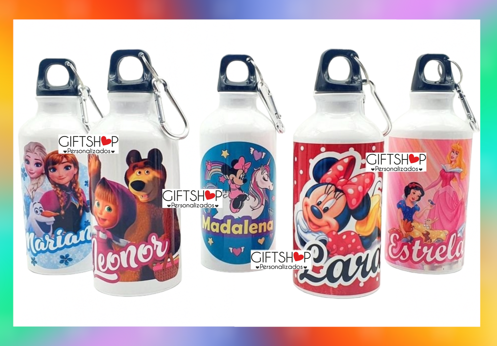 Garrafa "Frozen / Masha e o Urso / Minnie / Princesas" - Image 1