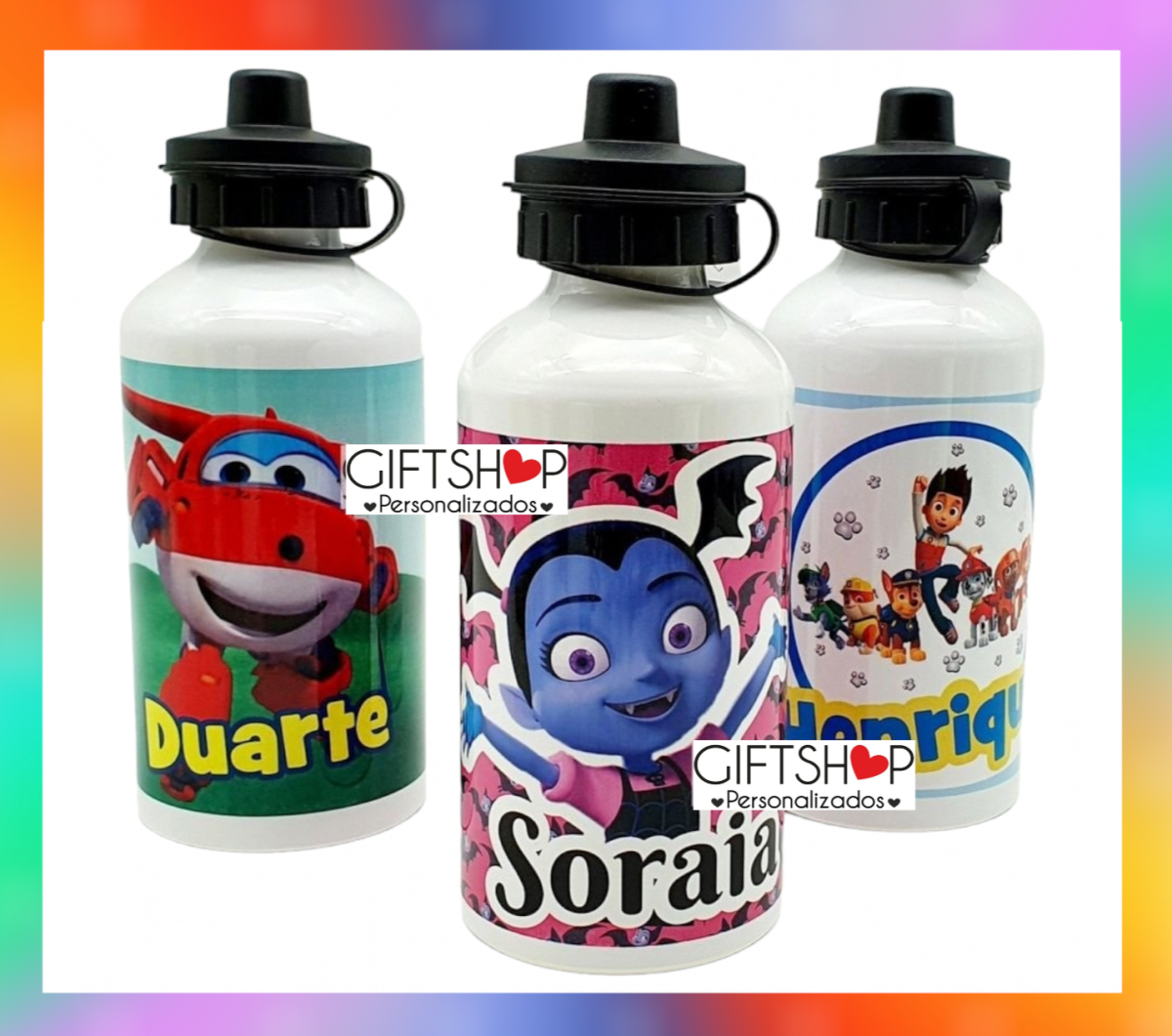 Garrafa "Super Wings / Vampirina / Patrulha Pata" - Image 1