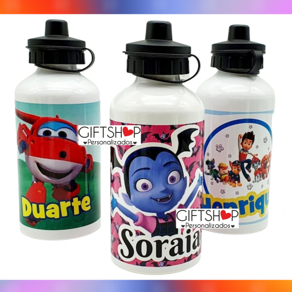 Garrafa "Super Wings / Vampirina / Patrulha Pata"