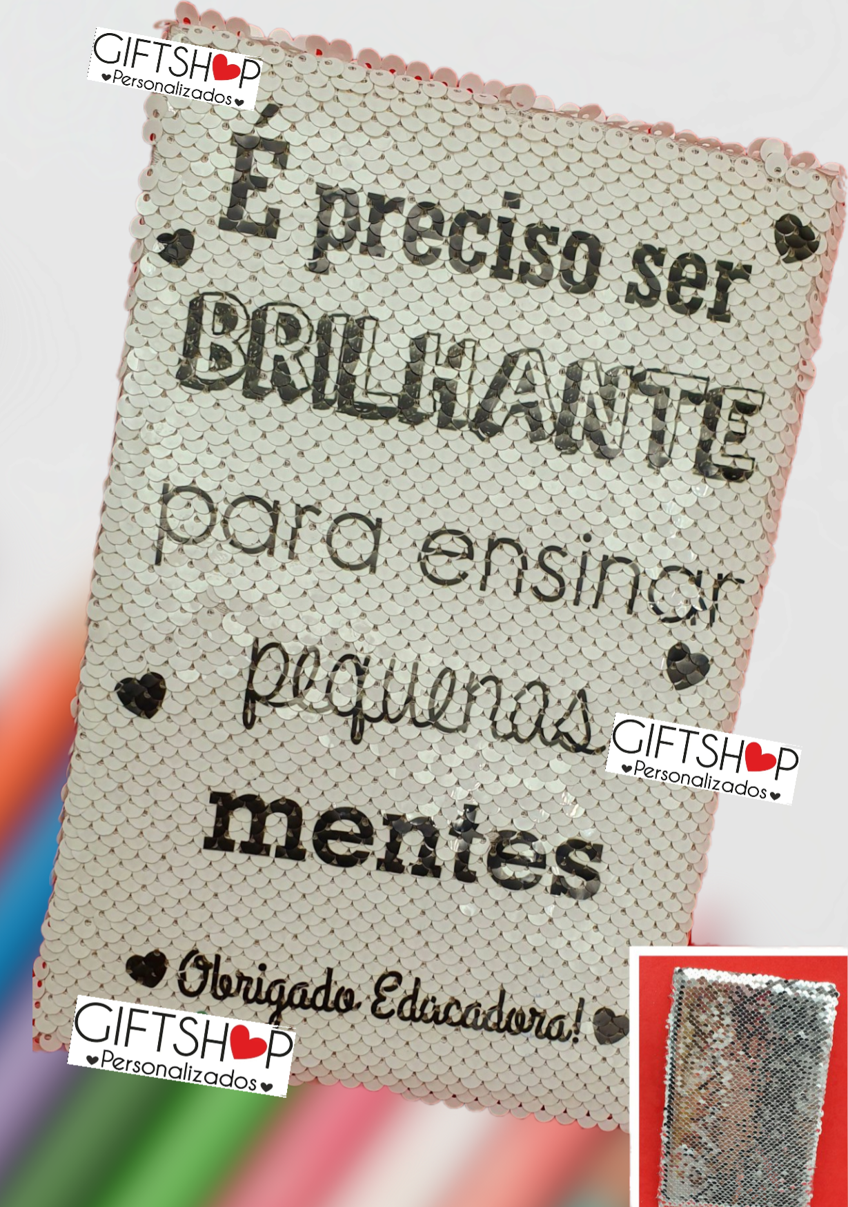 Bloco de Notas Lantejoulas - Image 1