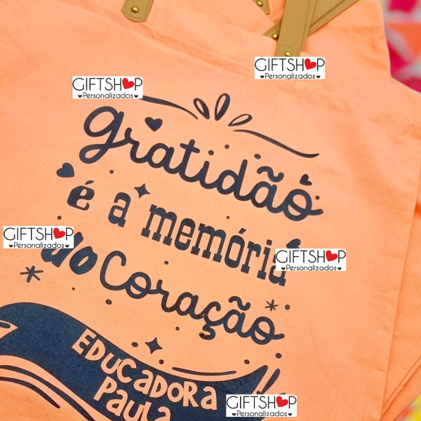 Saco "Gratidão é a memória do coração"