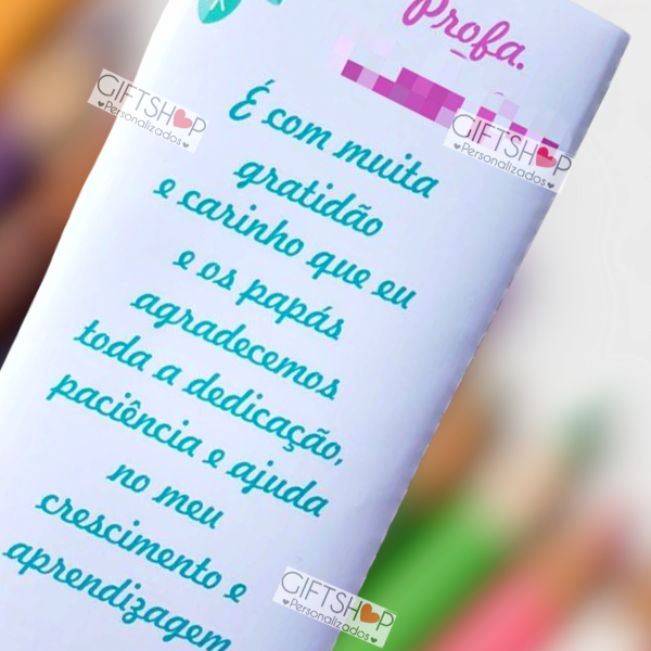 Tablete Chocolate "Professora/Educadora/Auxiliar"