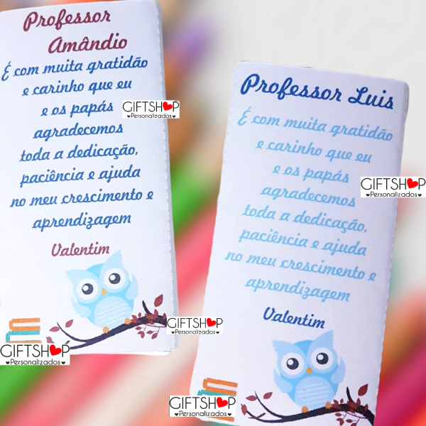 Tablete Chocolate "Professora/Educadora/Auxiliar"