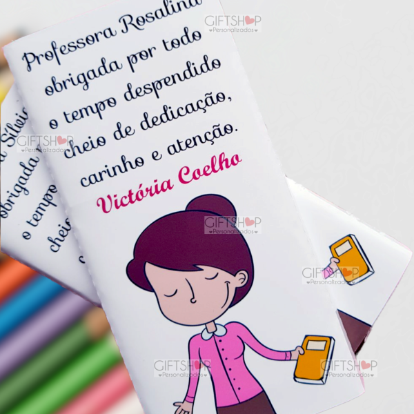 Tablete Chocolate "Professora/Educadora/Auxiliar"