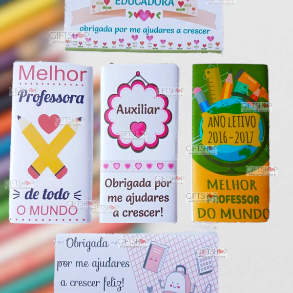 Tablete Chocolate "Professora/Educadora/Auxiliar"