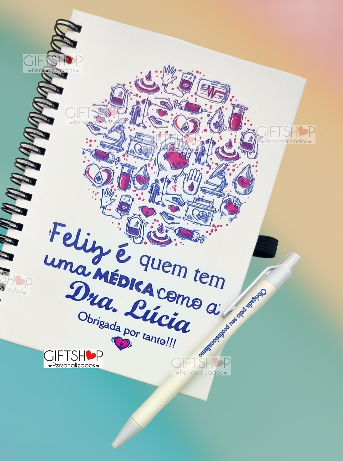 Bloco de Notas C/Caneta - Image 1