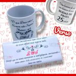 Caneca/Tablet "Bodas de Prata"