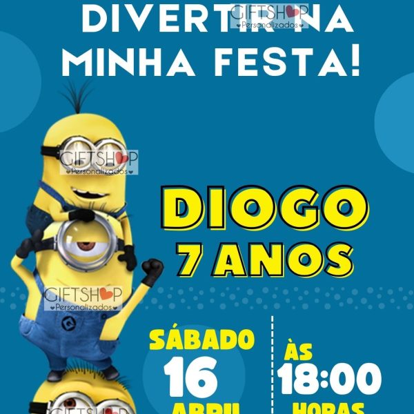 Convite "Minnions"