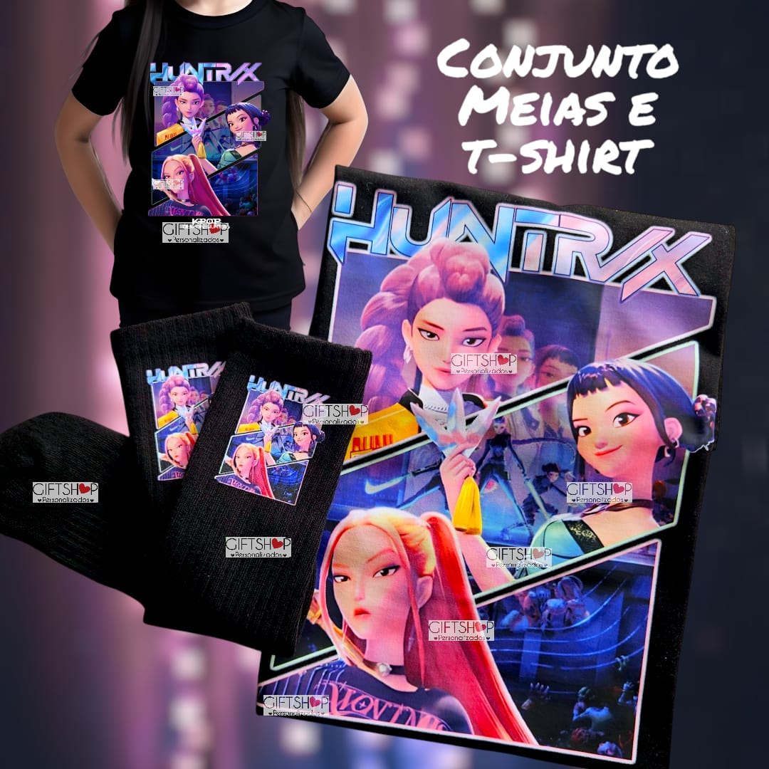 T-shirt + Meias "K-Pop/Demon Hunters" - Image 1